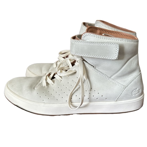 LACOSTE Women’s Tamora high top | off white sneakers| Size 8.5 - Picture 4 of 9